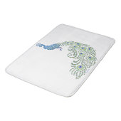 宝石をちりばめた孔雀 バスマット (アングル)