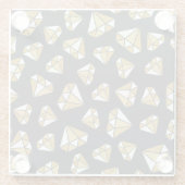 宝石をテーマにしたヴィンテージシームレスなパターン。 ガラスコースター (裏面)