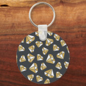 宝石をテーマにしたヴィンテージシームレスなパターン。 キーホルダー (裏面)