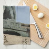 宝石を口に入れたキツネキツネ(キツネ) キッチンタオル (四つ折り)