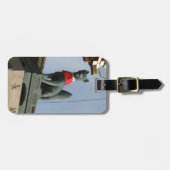 宝石を口に入れたキツネキツネ(キツネ) ラゲッジタグ (正面横)