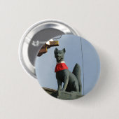 宝石を口に入れたキツネキツネ(キツネ) 缶バッジ (正面&裏面)