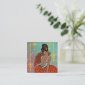 宝石を持つアールデコの女性- BIANCA: ヴィンテージの夏 スクエア名刺 (スタンド正面)