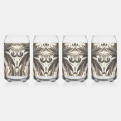 宝石を飾った花柄 ガラス缶 (右)