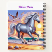 宝石を飾った銀馬 ノートブック (裏面)