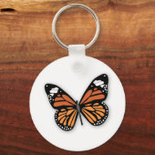 宝石を飾った(昆虫)オオカバマダラ、モナーク蝶 キーホルダー (正面)