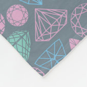 宝石アイコンのパターン フリースブランケット (角)