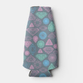 宝石アイコンのパターン ボトルクーラー (正面)