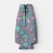 宝石アイコンのパターン ボトルクーラー (裏面)