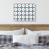 宝石アート、緑と紫 キャンバスプリント (インサイチュ (寝室))