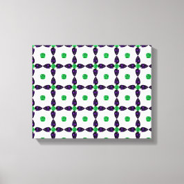 宝石アート、緑と紫 キャンバスプリント