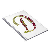 宝石イニシャル文字D ノートブック (右側)