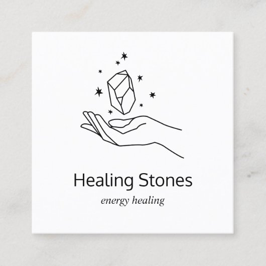 宝石エネルギー結晶ヒーラー スクエア名刺 (正面)
