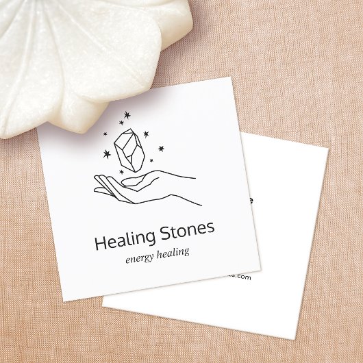 宝石エネルギー結晶ヒーラー スクエア名刺