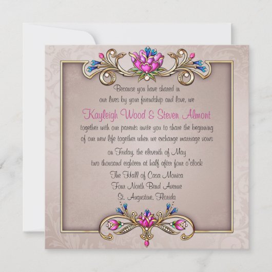 宝石エレガンス招待状 招待状 (正面)