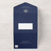 宝石エレガント付きスノーフレーク2オールインワン招待状 オールインワン招待状 (外側)