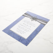 宝石エレガント入りスノーフレーク結婚のホイル招待状 箔招待状 (回転した状態)