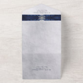 宝石エレガント飾りの雪片 オールインワン招待状 (外側)