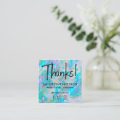 宝石オパールインスパイアテクスチャ割引カード スクエア名刺 (スタンド正面)