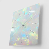 宝石オパール写真 スクエア壁時計 (傾斜)