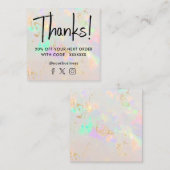 宝石オパール割引カード スクエア名刺 (正面/裏面)