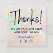 宝石オパール割引カード スクエア名刺 (正面)