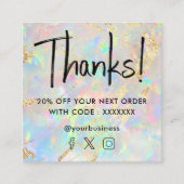 宝石オパール割引カード スクエア名刺 (正面)