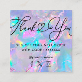 宝石オパール スクエア名刺