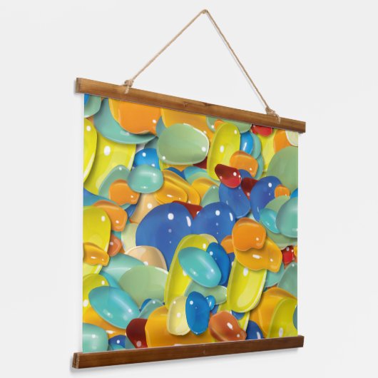 宝石カラフルのぶら下がったタペストリー 吊り下げ型タペストリー (傾斜あり)