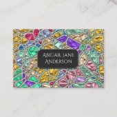 宝石カラフルガラスカスタマイズ – 色の選択 名刺 (正面)