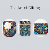 宝石カラフル及び鉱物の複雑な模様 ラッピングペーパーシート