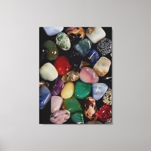 宝石カラフル石 キャンバスプリント (正面)