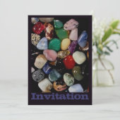 宝石カラフル石 招待状 (スタンド正面)
