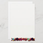 宝石カラフル、ルビー、ダイヤモンド、サファイア 便箋 (正面/裏面)