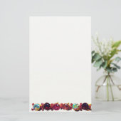 宝石カラフル、ルビー、ダイヤモンド、サファイア 便箋 (スタンド正面)