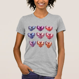 宝石クリスタルハート Tシャツ