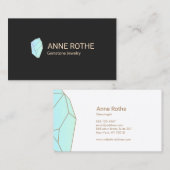 宝石クリスタルヒーラー及びジュエリーデザイナー 名刺 (正面/裏面)