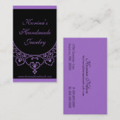 宝石グラムビジネスカード、アメジスト 名刺 (正面/裏面)