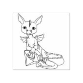 宝石ゴム印で愛らしい小さな龍 ラバースタンプ (インプリント)