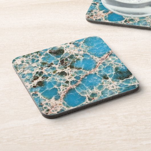 宝石シリーズ – ターコイズモザイク コースター (左側)