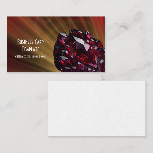 宝石ジェムストーンクリスタルルビー 名刺 (正面/裏面)