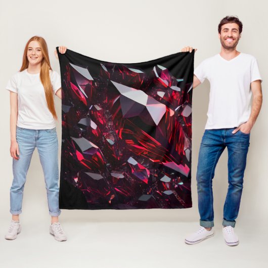 宝石ジェムストーンルビークリスタル フリースブランケット (インサイチュ)