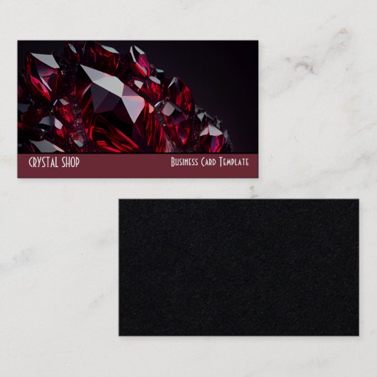 宝石ジェムストーンレッドルビー 名刺 (正面/裏面)