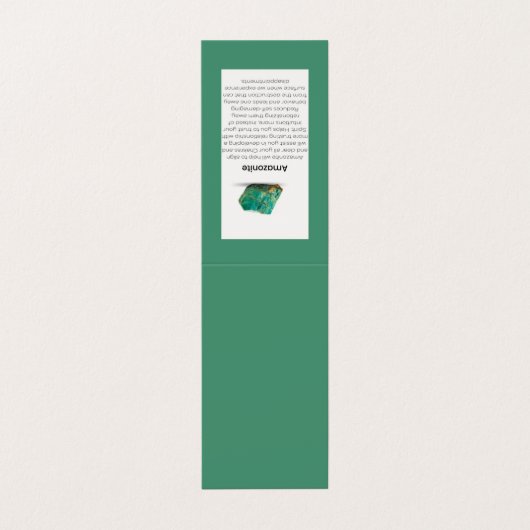 宝石ジュエラーを意味するアマゾナイト結晶 名刺 (外部フラット)