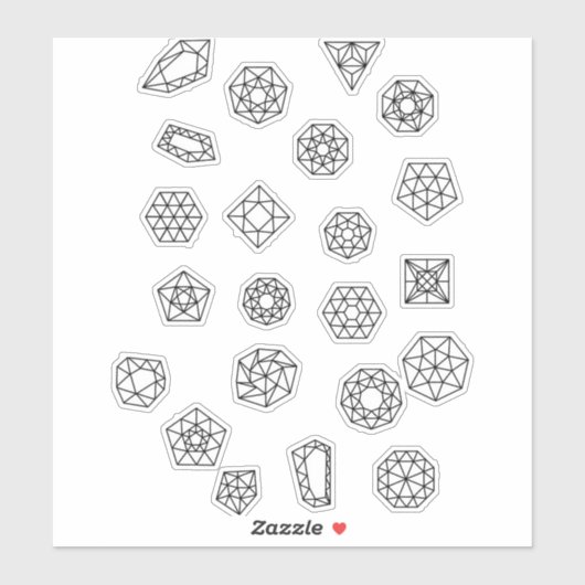 宝石スケッチ シール (シート)