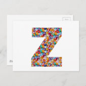 宝石ストーンスタッズアルファZZZ z ZZ誕生日ギフト ポストカード (正面/裏面)