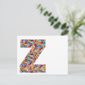 宝石ストーンスタッズアルファZZZ z ZZ誕生日ギフト ポストカード (スタンド正面)