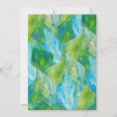 宝石ストーン金ゴールド幾何結晶ベビーシャワー 招待状 (裏面)