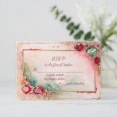 宝石ストー結婚ン 出欠カード (スタンド正面)