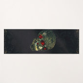 宝石スパイダースカル&バラグラムゴシックFiligree ヨガマット (正面(横))